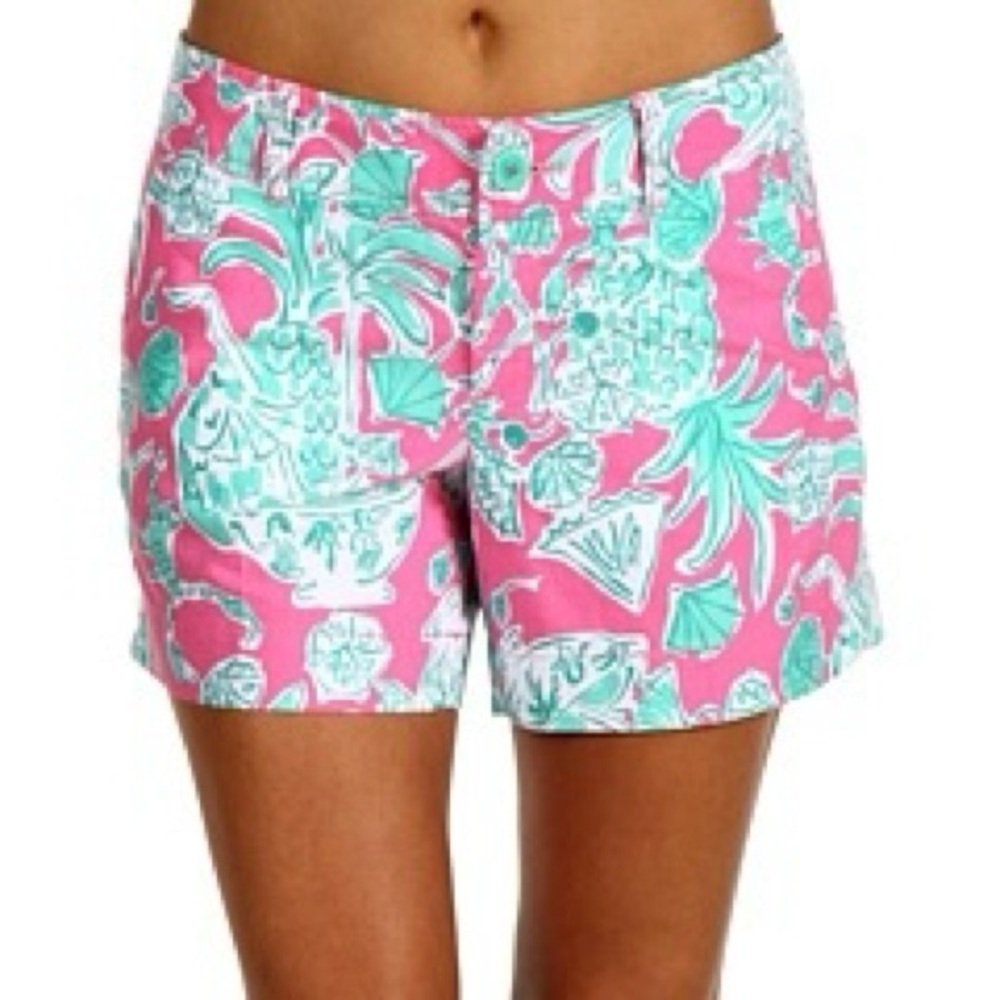 Lilly Pulitzer Originals Scorpion Bowl Cocktail Bermuda Shorts Size 2